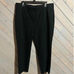 J.Jill Ponte Slim Leg Elastic Waist Pull‎ On Black Pants Women's XL